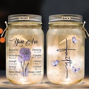 Religious Gifts for Women Christian Mason Jar Lamp Faith Jar Nightlight